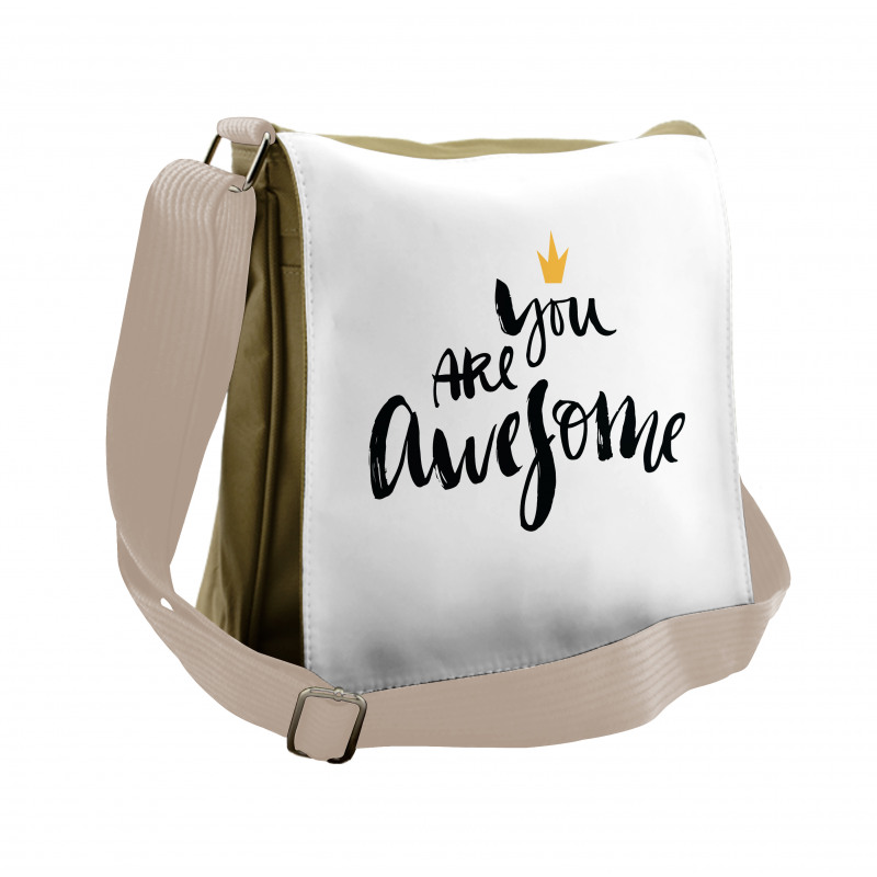 You Are and Crown Messenger Bag