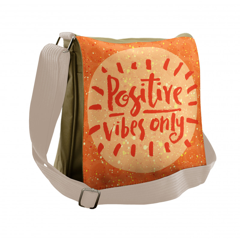 Positive Vibes Doodle Messenger Bag