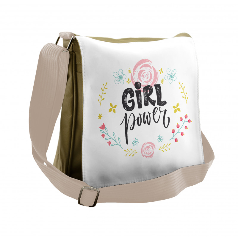 Motivational Girl Power Messenger Bag