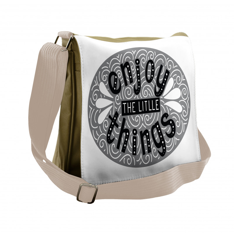 Expression Lettering Messenger Bag