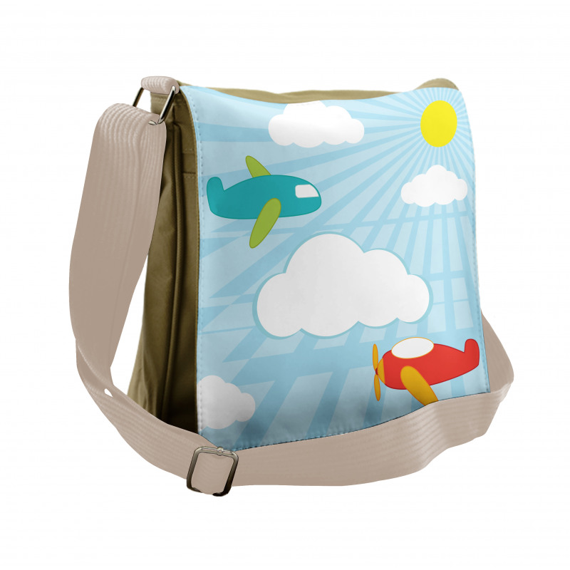 Retro Kids Cartoon Messenger Bag