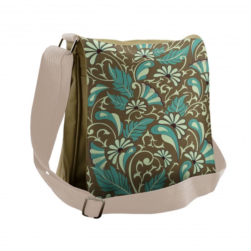 Feathers and Droplets Messenger Bag