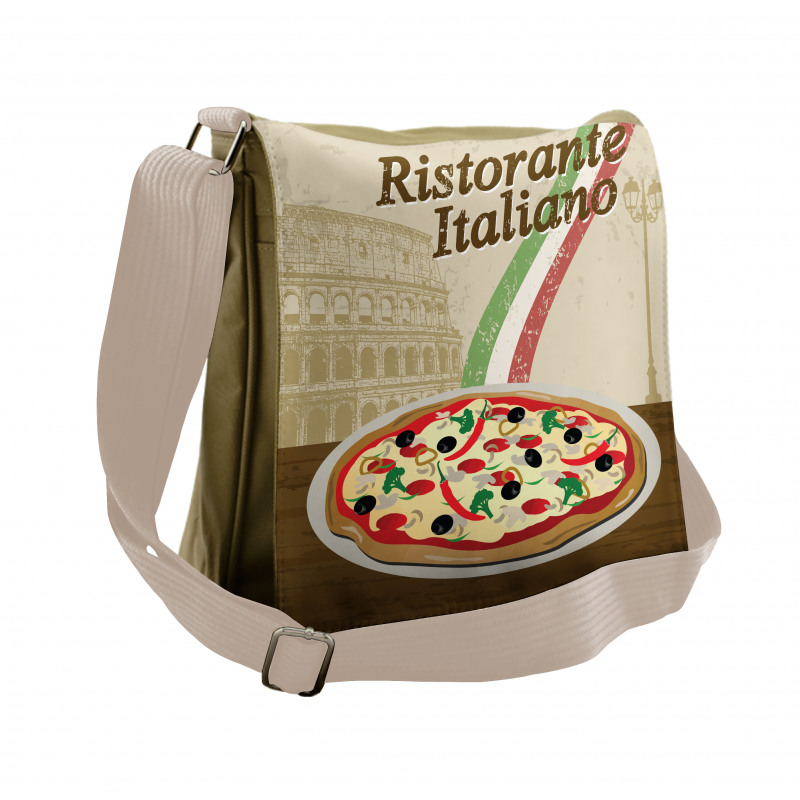 Italian Food Colloseum Messenger Bag