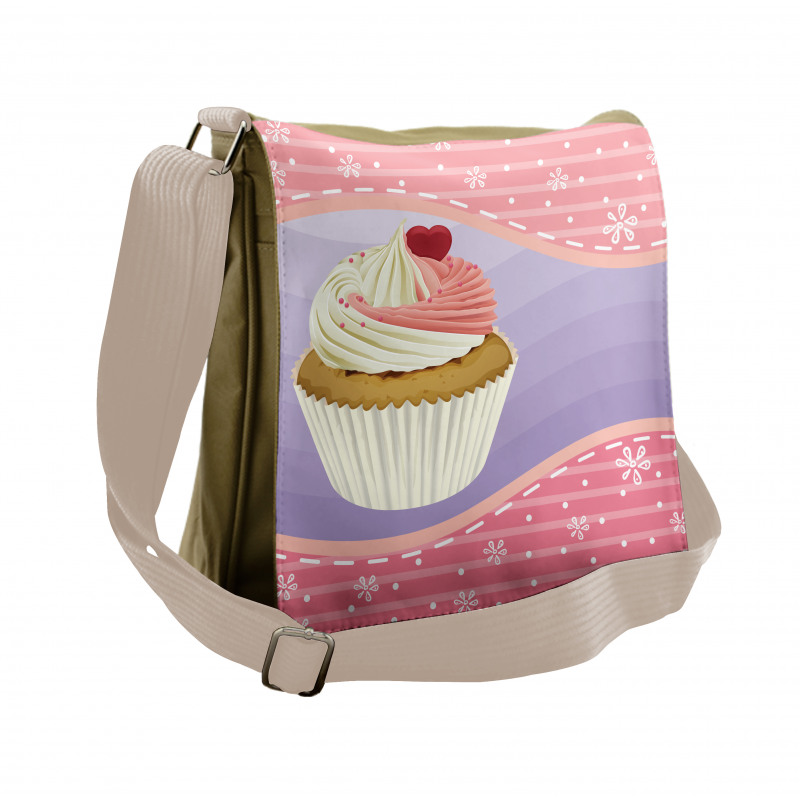 Yummy Pastry Floral Messenger Bag