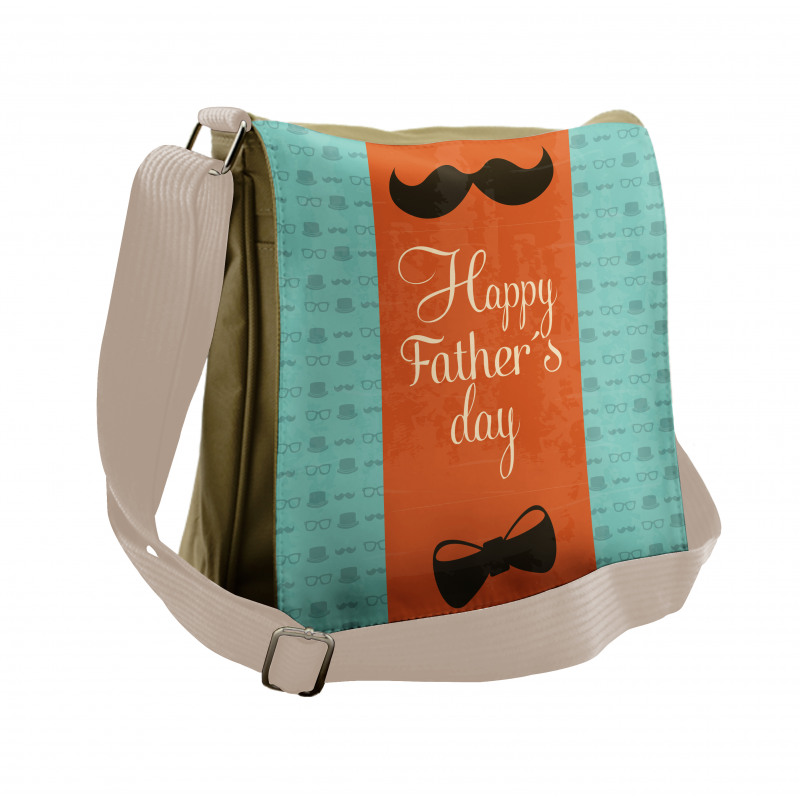 Mustache Bowtie Messenger Bag