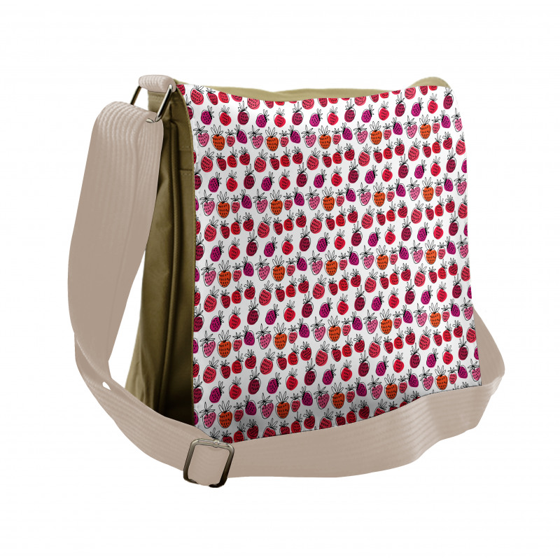 Pink Tone Doodle Messenger Bag