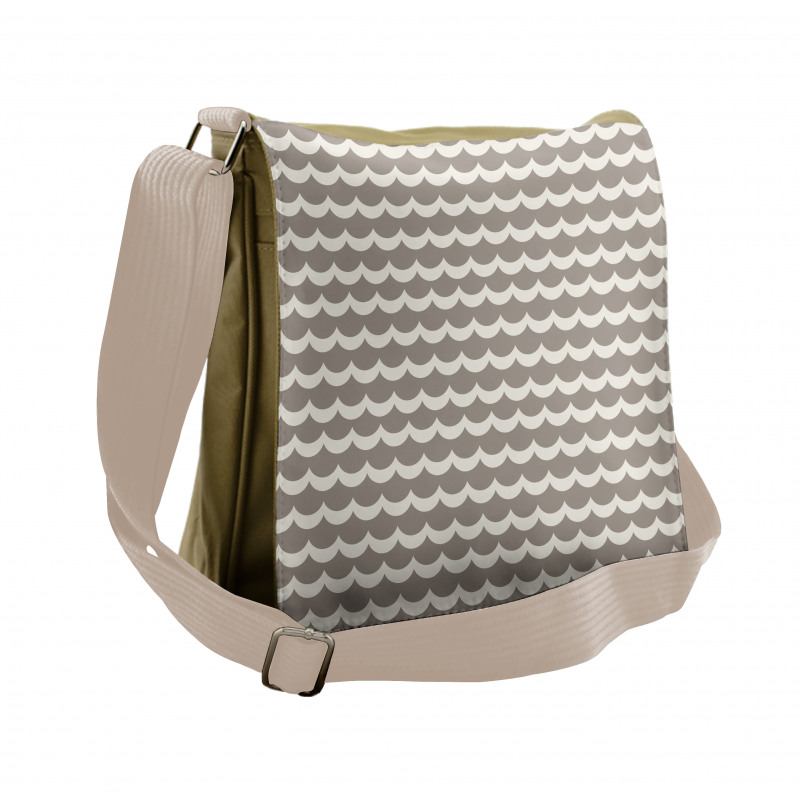 Fish Scale Wavy Rows Messenger Bag