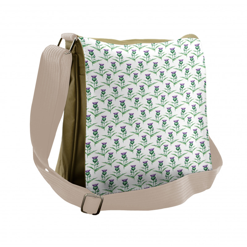 Botanical Print Plant Messenger Bag