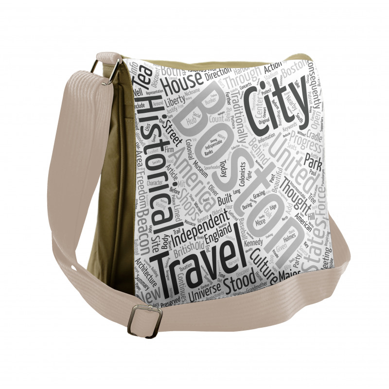 Worldcloud for Tourists Messenger Bag