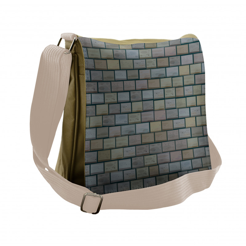 Stained Stone Brick Messenger Bag