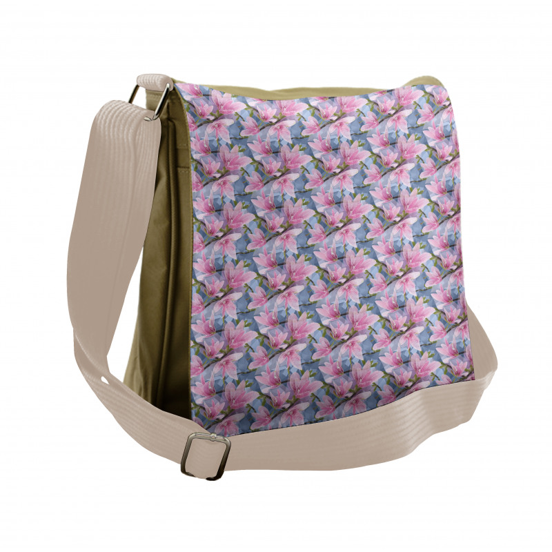 Low Poly Nature Scene Messenger Bag