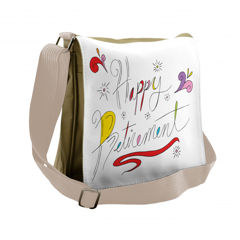 Floral Motifs Doodle Messenger Bag