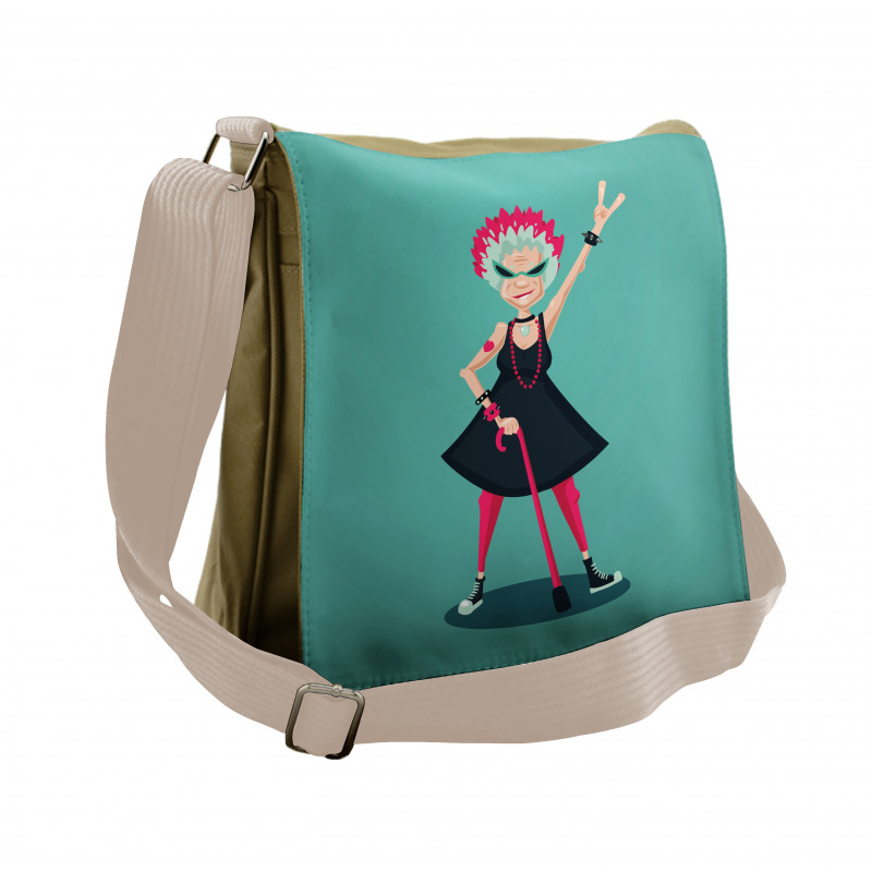 Rocker Old Lady Messenger Bag