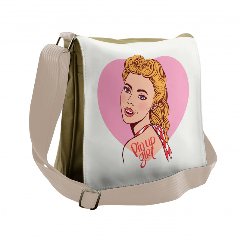 Smiling Blonde Girl Messenger Bag