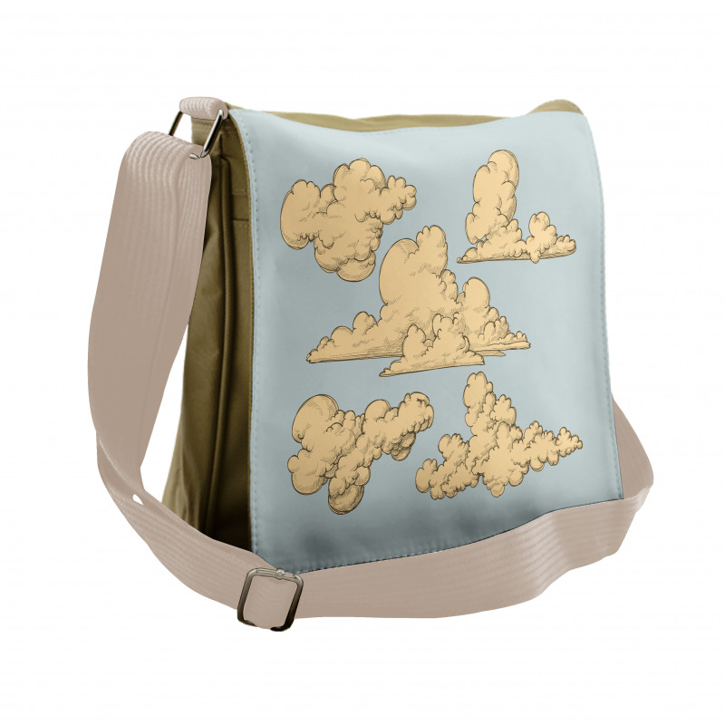 Vintage Clouds in the Sky Messenger Bag