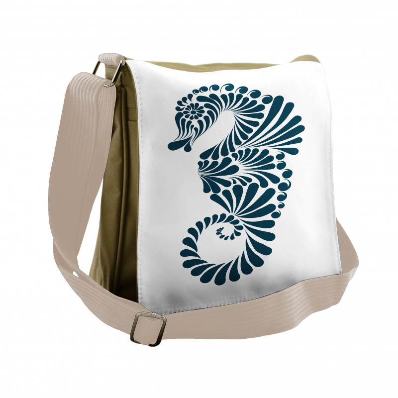 Abstract Curvy Form Messenger Bag