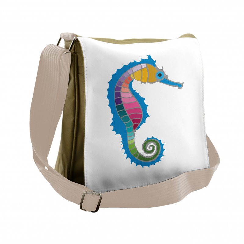 Colorful Graphic Form Messenger Bag