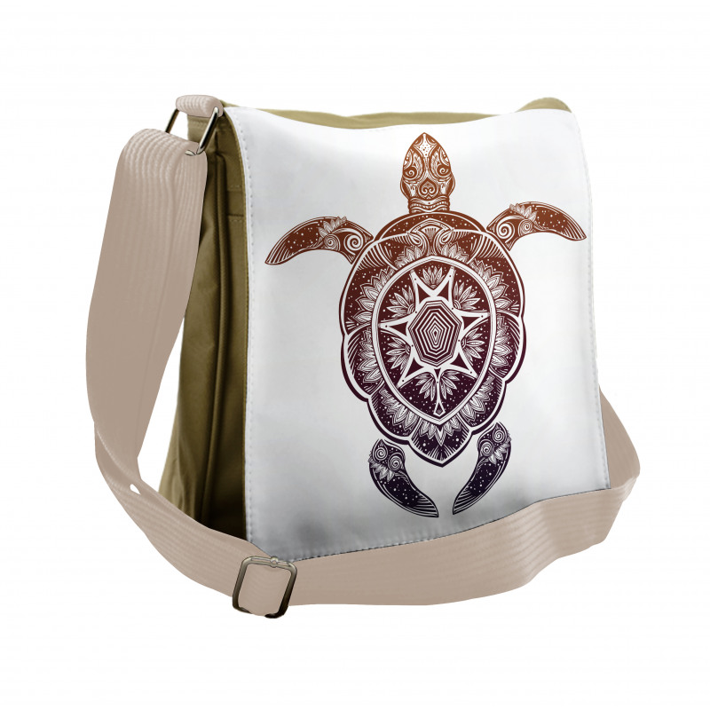 Ornate Mandala Motif Messenger Bag