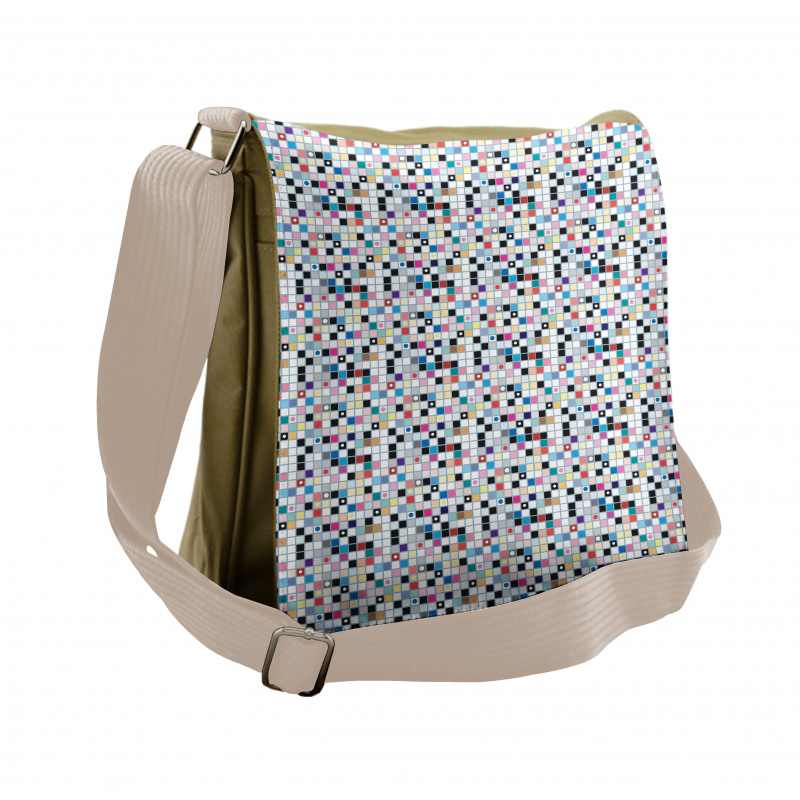 Colorful Shapes Pattern Messenger Bag