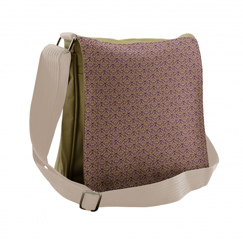 Damask Old Vine Motifs Messenger Bag