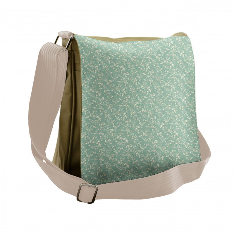 Vintage Style Foliage Messenger Bag