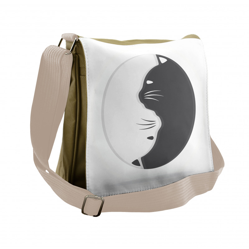 Black and White Cats Messenger Bag