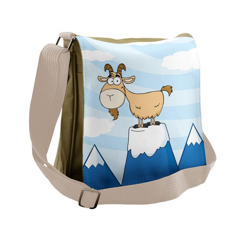 Doodle Goat Mountain Pick Messenger Bag