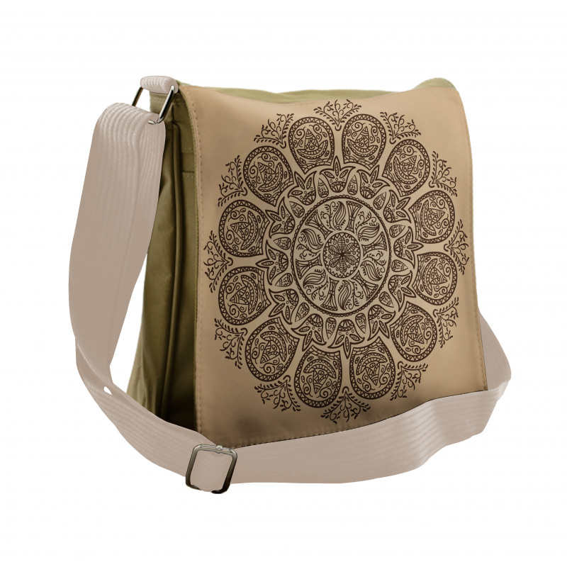 Flower Leaves Stems Messenger Bag