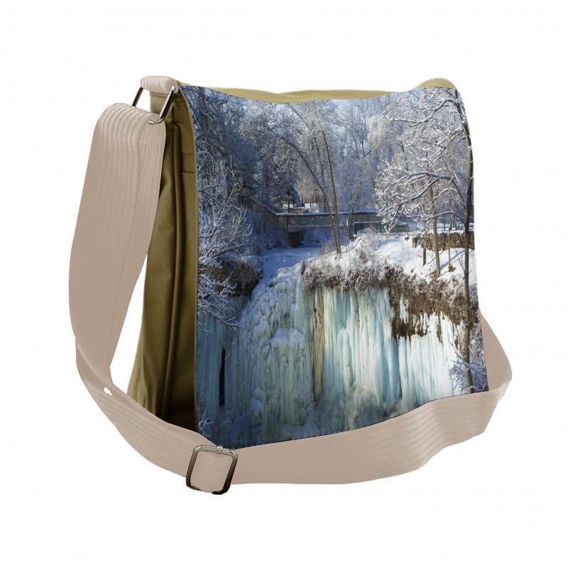 Frozen Minnehaha Fall Messenger Bag