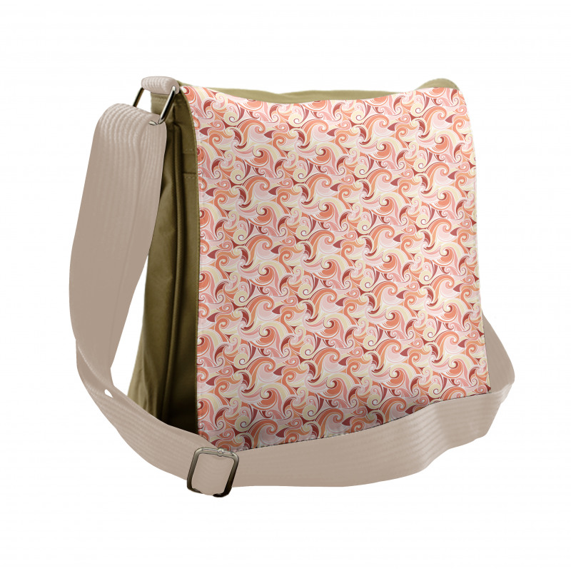 Pastel Retro Swirls Messenger Bag