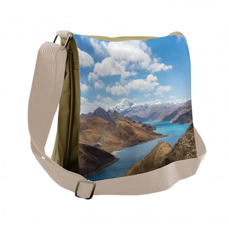 River Snowy Mountains Messenger Bag