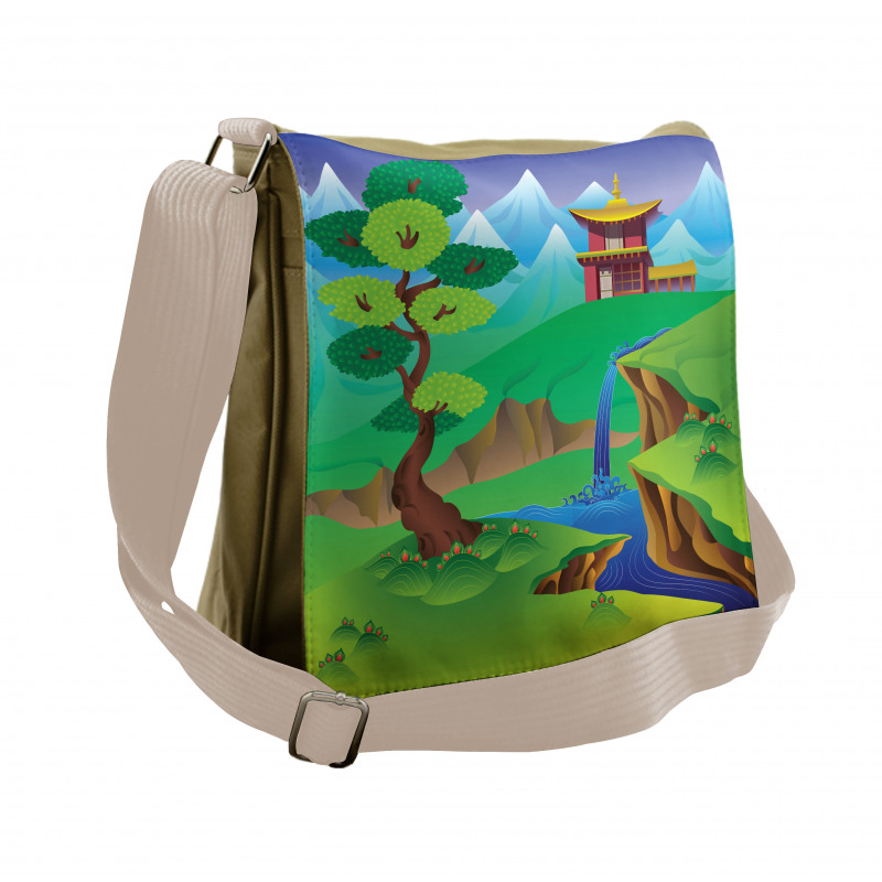 Cartoon Chinese Forest Messenger Bag