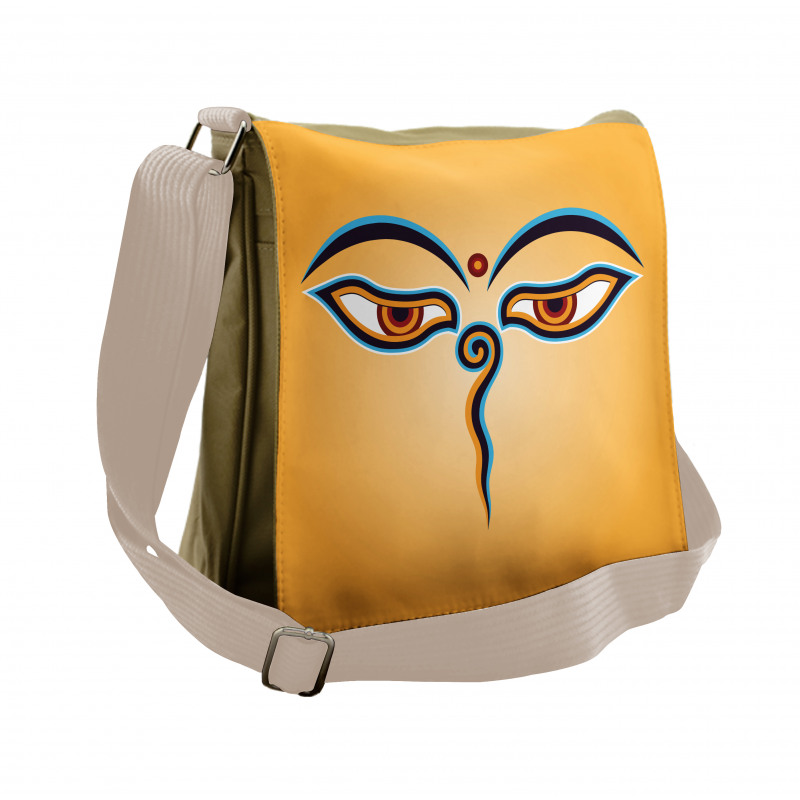 Ancient Figure with Eyes Messenger Bag