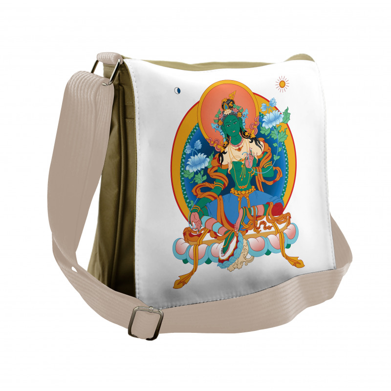 Sacred Female Figure Messenger Bag