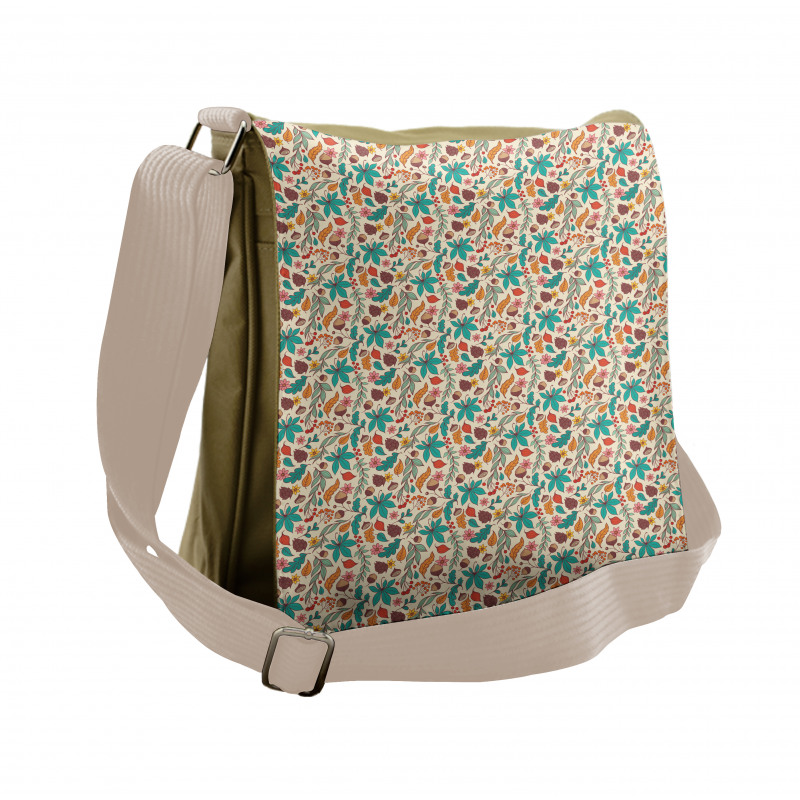 Seasonal Nuts and Berries Messenger Bag