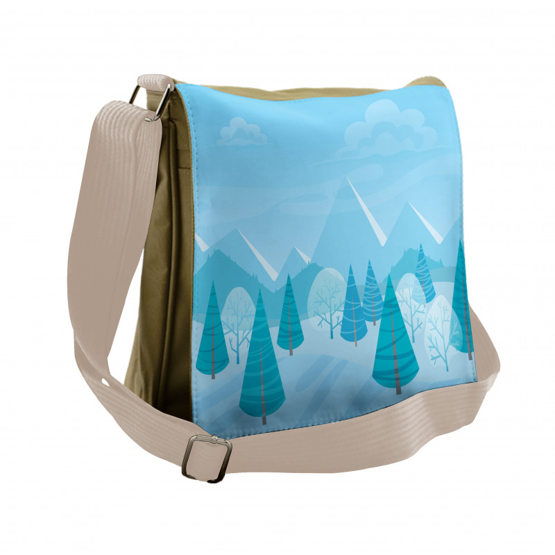 Christmas Pines Alps Messenger Bag