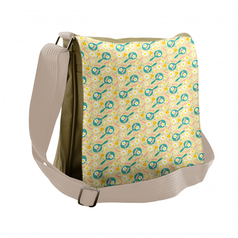 Breakfast Egg and Bacon Messenger Bag