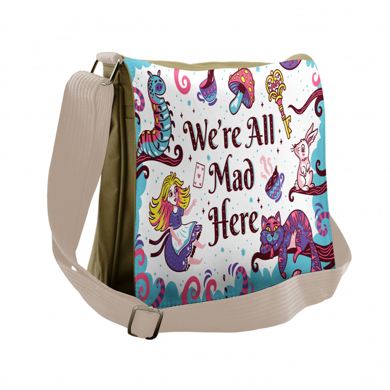 Alice in wonderland messenger bag on sale