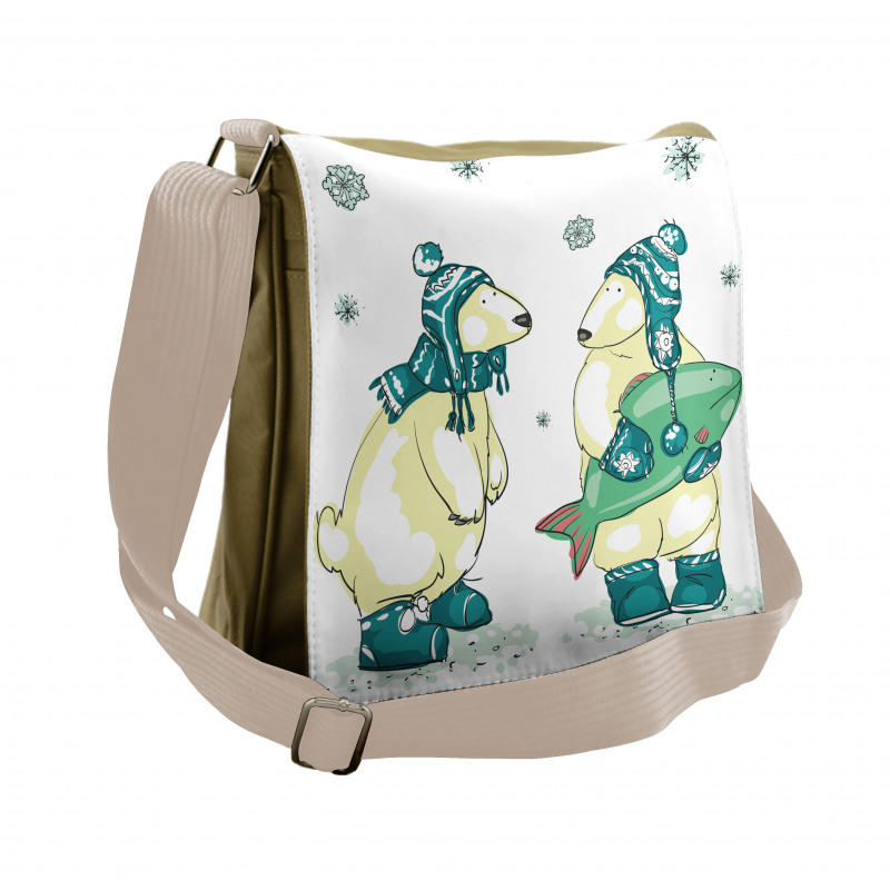 Friends Fish Xmas Messenger Bag