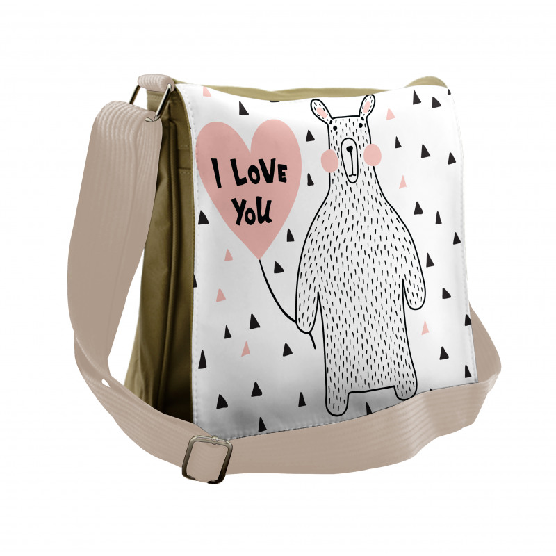 I Love You Balloon Messenger Bag