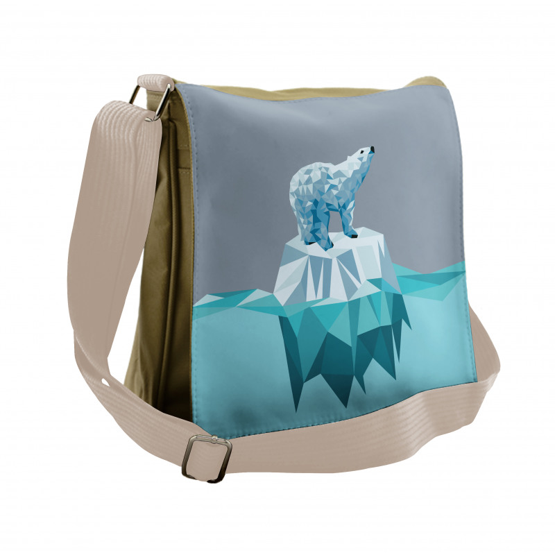 Fractal Bear Iceberg Messenger Bag