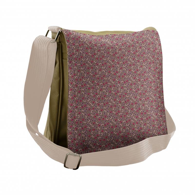 Vibrant Magenta Insects Messenger Bag