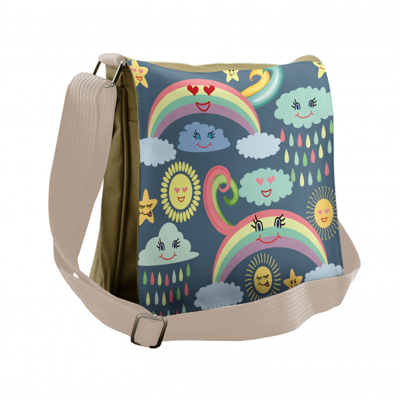 Nursery Weather Rainbow Messenger Bag