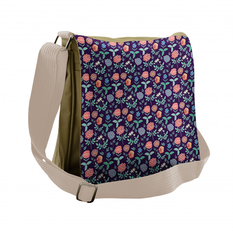 Spring Foliage Jasmines Messenger Bag