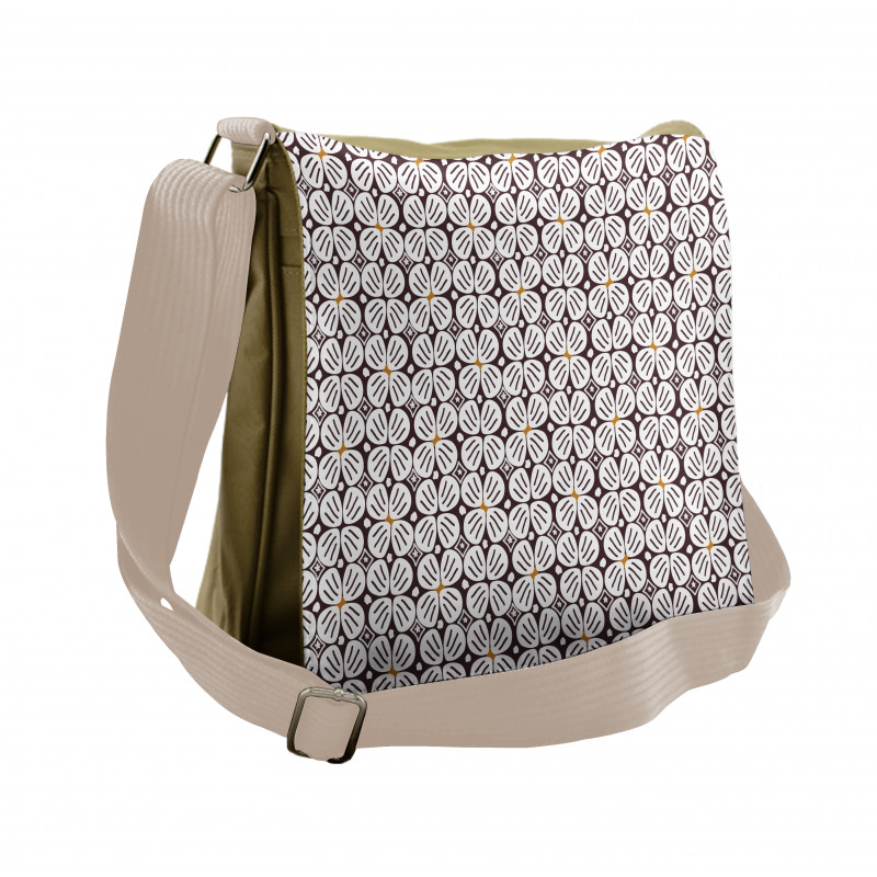 Doodle Jasmine Petals Messenger Bag