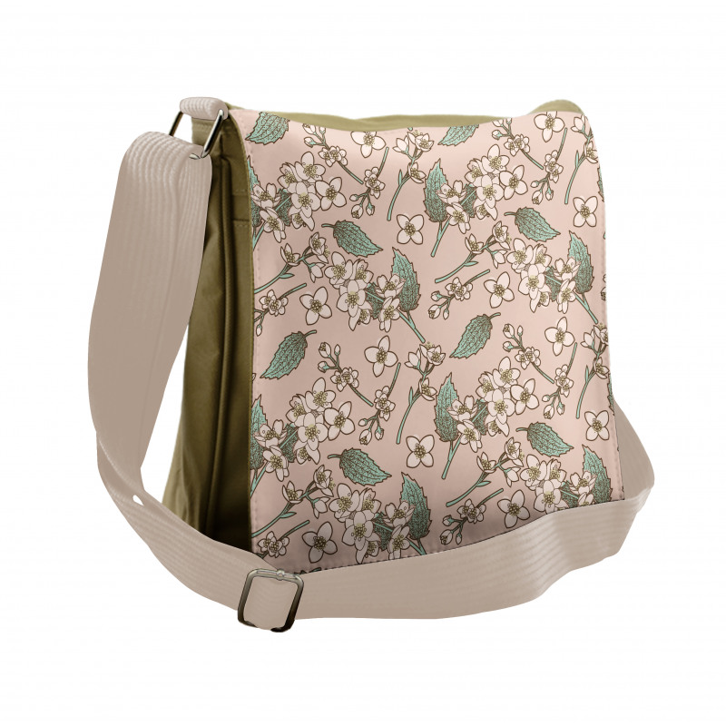 Tender Spring Petals Messenger Bag