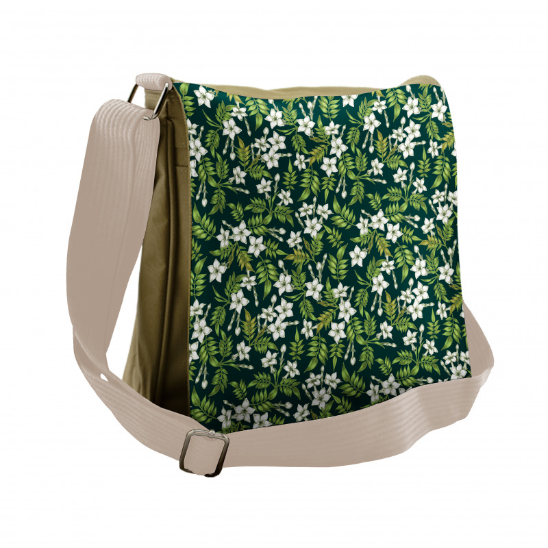 Awakening Floral Buds Messenger Bag