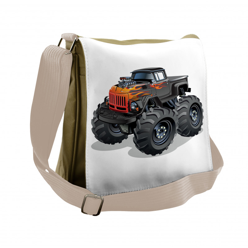 Cartoon Truck Messenger Bag