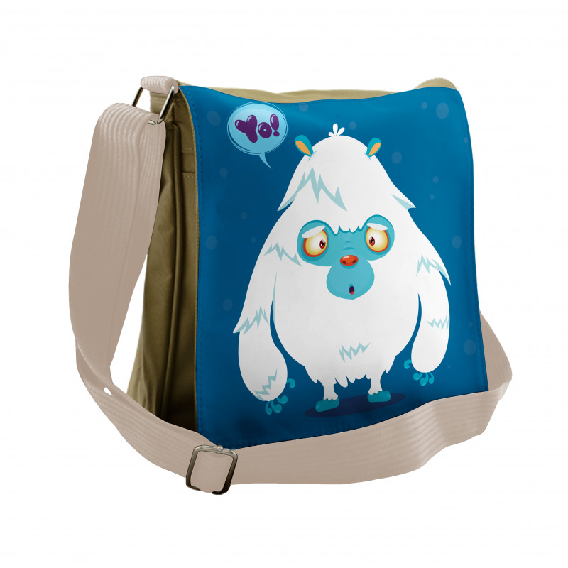 Goofy Cartoon Monster Messenger Bag