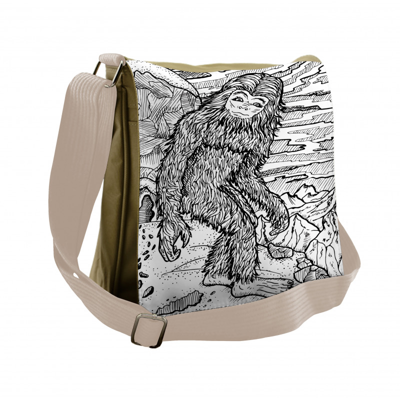 Mythical Yeti Creature Messenger Bag